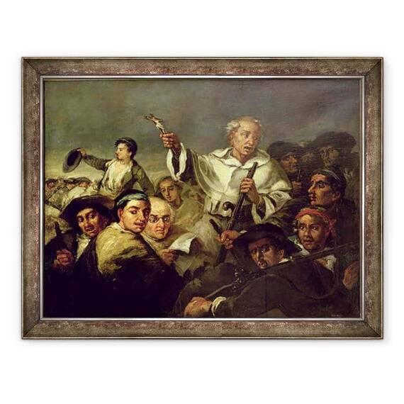 Tablou inramat - Eugenio Lucas Velazquez - Revolutia - - Roveli