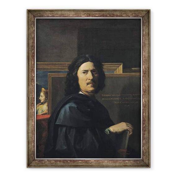 Tablou inramat - Nicolas Poussin - Portretul Artistului - - Roveli