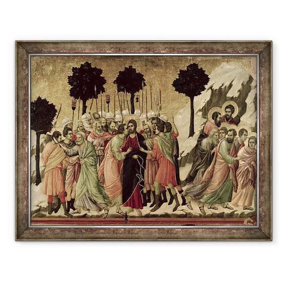 Tablou inramat - Duccio di Buoninsegna - Maesta, Tradarea lui Hristos - - Roveli