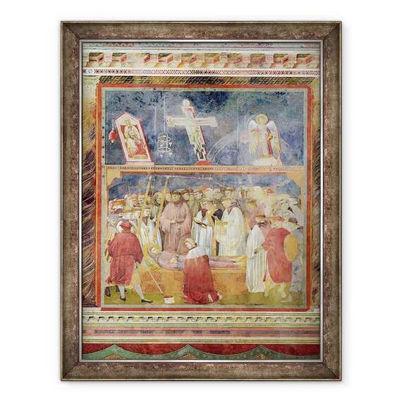 Tablou inramat - Giotto di Bondone - Sfantul Jerome Verificarea stigmatelor pe corpul Sfantului Francisc - - Roveli