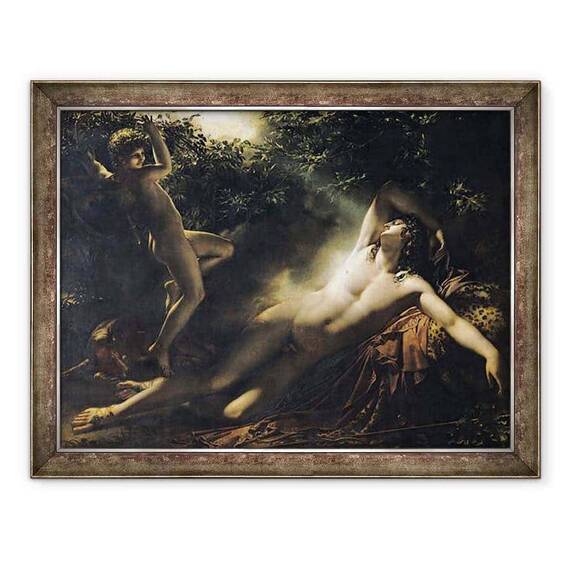 Tablou inramat - Anne Louis Girodet de Roucy-Trioson - Somnul lui Endymion - - Roveli