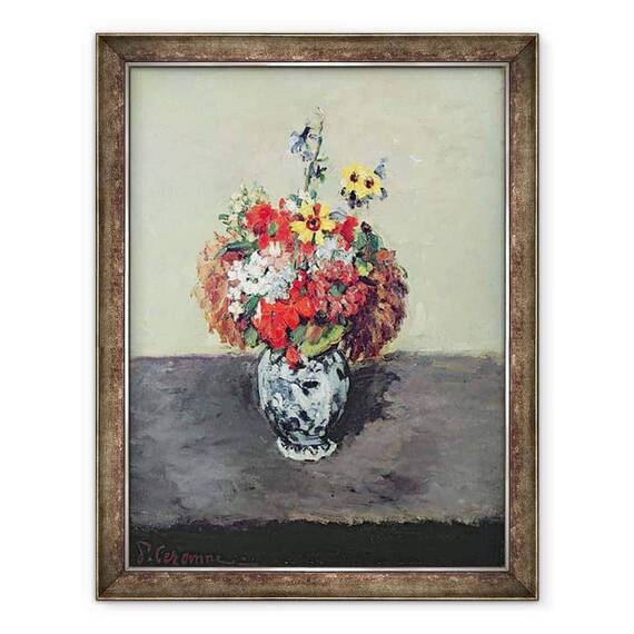 Tablou inramat - Paul Cezanne - Flori intr-o vaza Delft - - Roveli