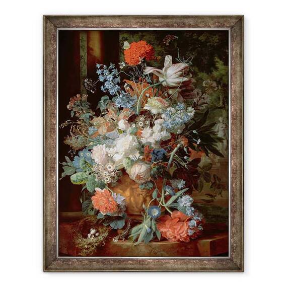 Tablou inramat - Jan van Huysum - Buchet de Flori in Peisaj - - Roveli