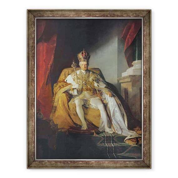 Tablou inramat - Friedrich von Amerling - imparatul Francisc al II-lea al Austriei - - Roveli