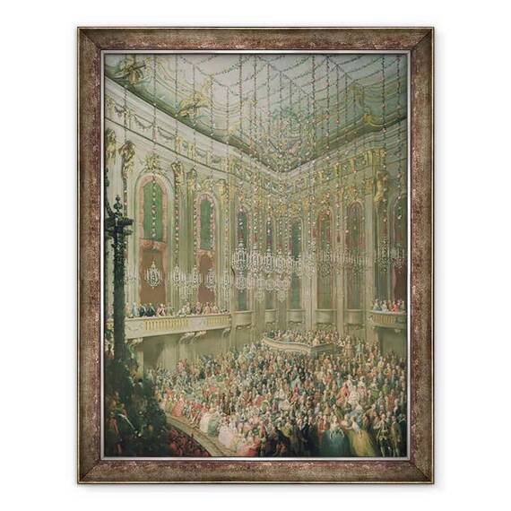 Tablou inramat - Martin II Mytens - Concert in Redoutensaal cu ocazia nuntii lui Iosif al II-lea si Isabella de Parma - - Roveli