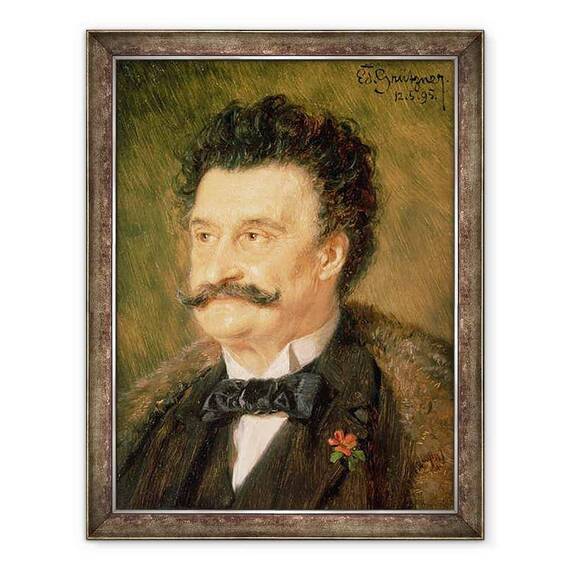 Tablou inramat - Eduard von Grutzner - Johann Strauss cel Tanar - - Roveli