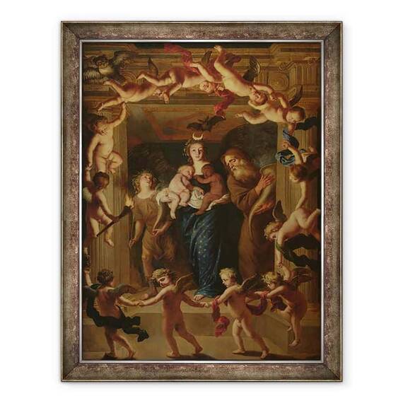 Tablou inramat - Jan van Hoecke - Alegorie de noapte - - Roveli