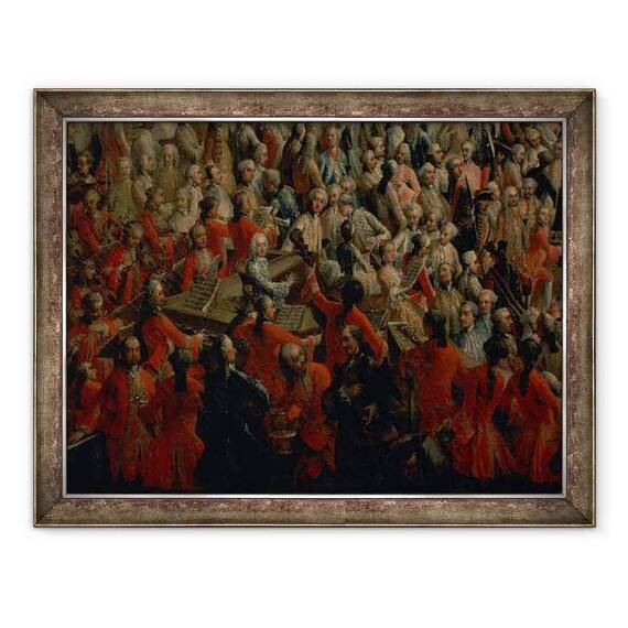 Tablou inramat - Martin II Mytens - Banchet in Marea Anticamera a Palatului Hofburg II - - Roveli