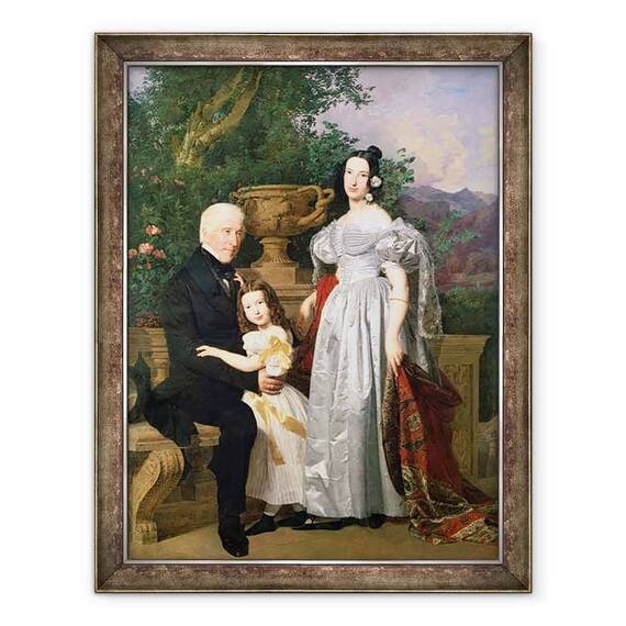 Tablou inramat - Ferdinand Georg Waldmuller - Familia Kerzman - - Roveli