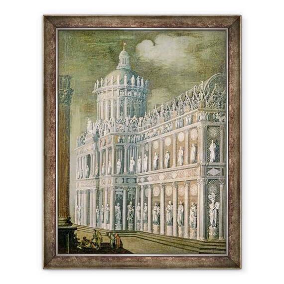 Tablou inramat - Francois de Nome - Arhitectura Fantasy ilustrand vindecarea paralizat - - Roveli