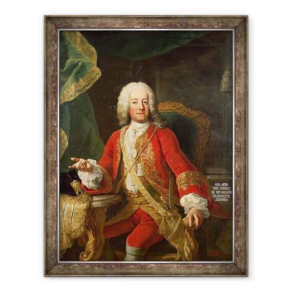 Tablou inramat - Martin II Mytens - Contele Carl Anton von Harrach - - Roveli