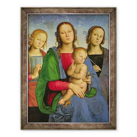 Tablou inramat - Pietro Perugino - Madonna si Copilul cu Sfanta Ecaterina si Sfanta Rosa - - Roveli