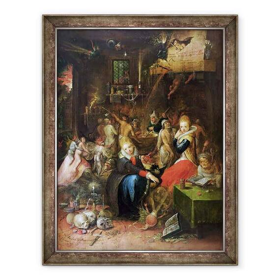 Tablou inramat - Frans II Francken the Younger - Sabatul vrajitoarelor - - Roveli
