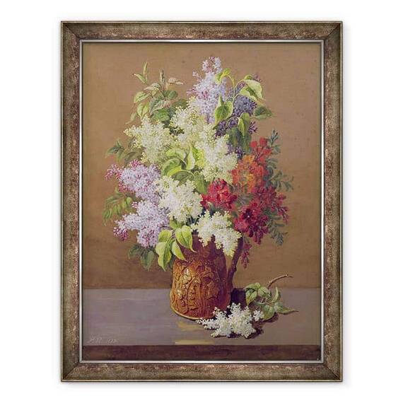 Tablou inramat - Pierre-Joseph Redouté - Vaza de liliac - - Roveli