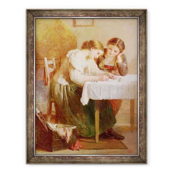 Tablou inramat - Henry Le Jeune - Scrisoarea de dragoste - - Roveli