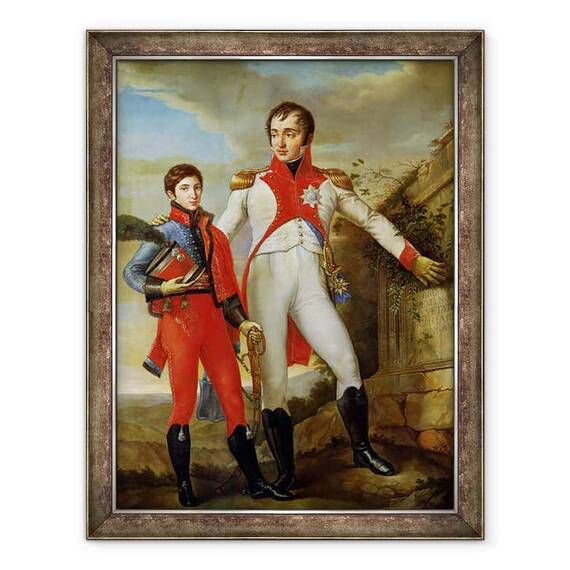 Tablou inramat - Jean Baptiste Joseph Wicar - Louis Bonaparte 1778-1846 Regele Olandei si Louis Napoleon 1804-31 Print Mostenitor al Olandei - - Roveli
