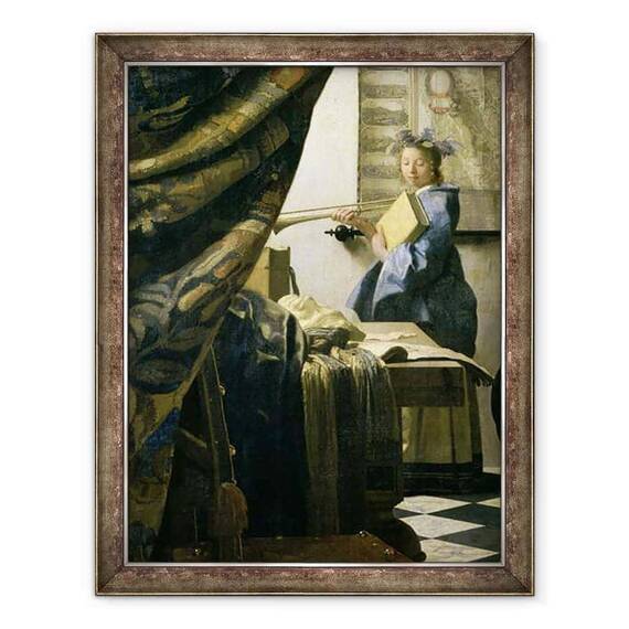 Tablou inramat - Jan Vermeer - Studioul artistului - - Roveli