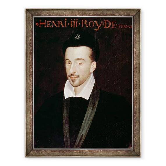 Tablou inramat - Scoala franceza - Portret De Henri III 1551-89 - - Roveli