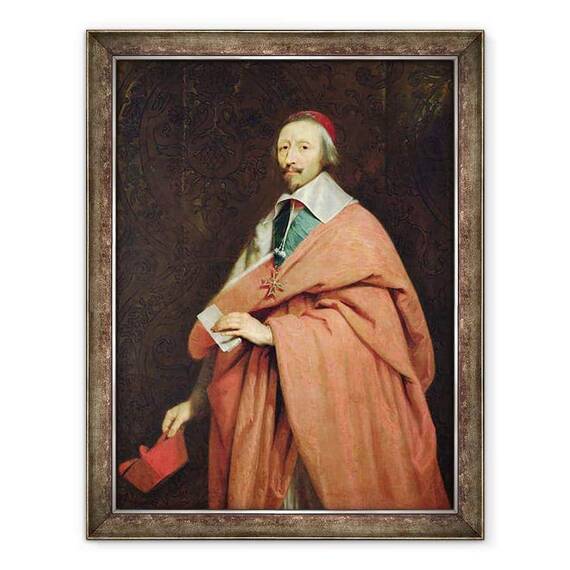 Tablou inramat - Philippe de Champaigne - Cardinal Richelieu 1585-1642 c.1639 - - Roveli
