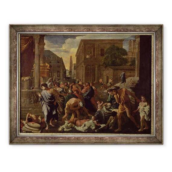 Tablou inramat - Nicolas Poussin - Ciuma Ashdodului, sau Filistenii loviti de ciuma - - Roveli