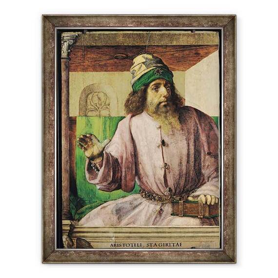Tablou inramat - Joos van Gent - Portretul lui Aristotel 384-322 i.Hr. - - Roveli
