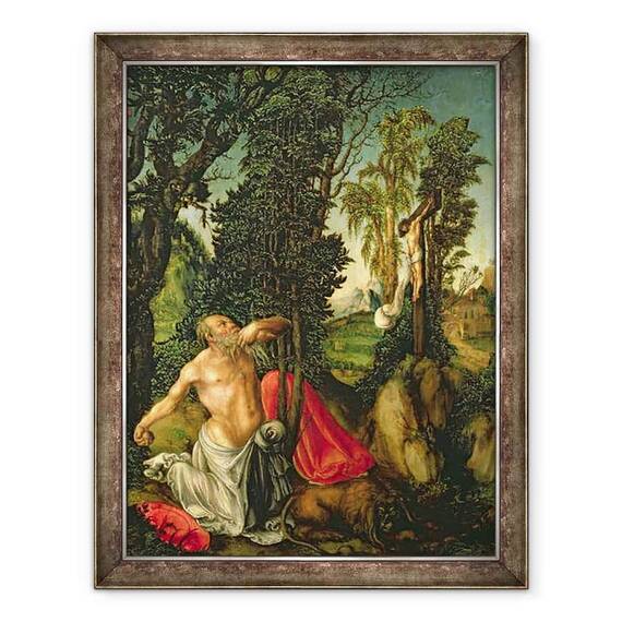 Tablou inramat - Lucas Cranach the Elder - Penitenta Sfantului Jerome - - Roveli