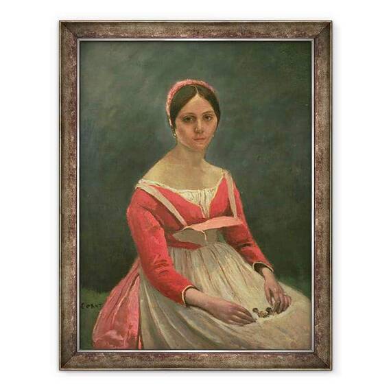 Tablou inramat - Jean Baptiste Camille Corot - Doamna Legois - - Roveli