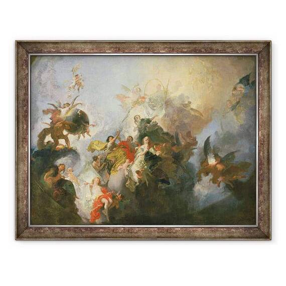 Tablou inramat - Franz Anton Maulbertsch - Glorificarea Ordinului Premonstratensienilor - - Roveli