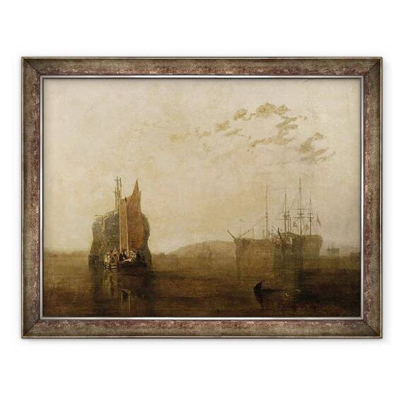 Tablou inramat - Joseph Mallord William Turner - Hulks pe Tamar - - Roveli
