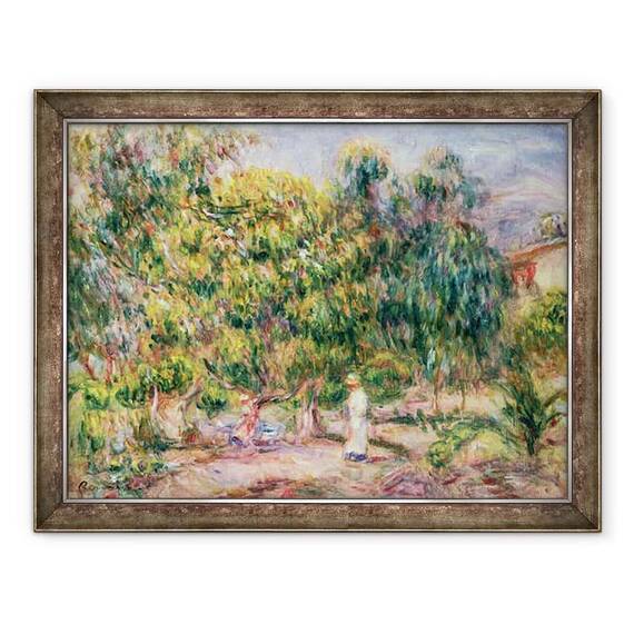 Tablou inramat - Pierre Auguste Renoir - Femeia in alb in gradina lui Les Colettes - - Roveli