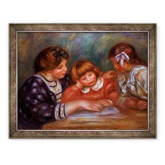 Tablou inramat - Pierre Auguste Renoir - Lectia - - Roveli