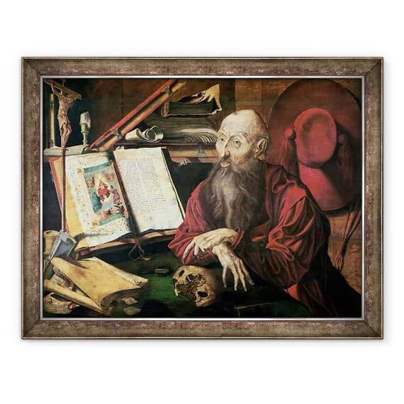Tablou inramat - Marinus van Reymerswaele - Sfântul Ierome II - - Roveli