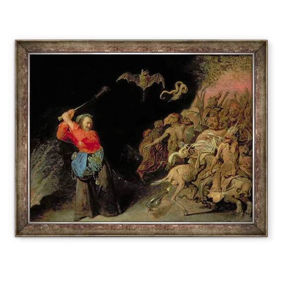 Tablou inramat - David III Ryckaert - Dulle Griet Mad Meg raiduri Iadul - - Roveli