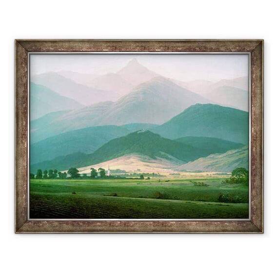 Tablou inramat - Caspar David Friedrich - Peisaj in Riesengebirge - - Roveli