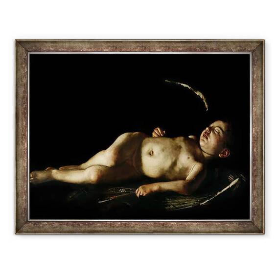 Tablou inramat - Michelangelo Merisi da Caravaggio - Cupidon adormit - - Roveli