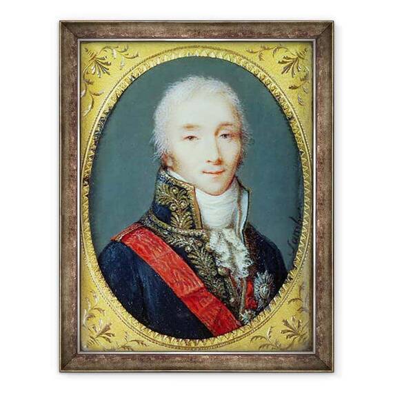 Tablou inramat - Jean Baptiste Sambat - Miniatura lui Iosif Fouche 1759-1820 Duce de Otranto - - Roveli