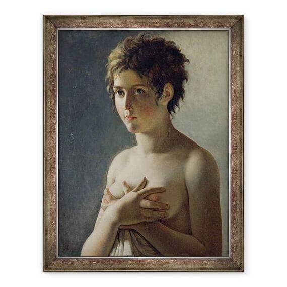 Tablou inramat - Baron Pierre-Narcisse Guerin - Portretul unei tinere - - Roveli