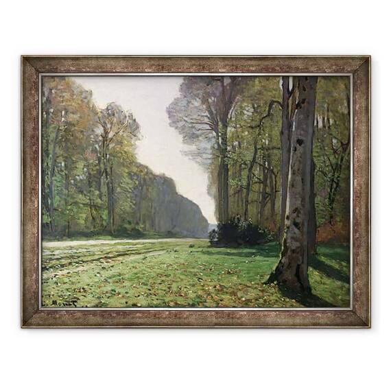 Tablou inramat - Claude Monet - Drumul spre Bas-Breau, Fontainebleau Le Pave de Chailly - - Roveli