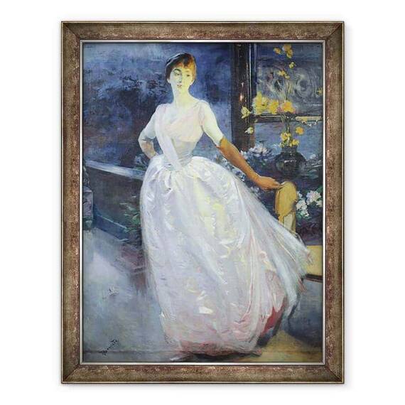 Tablou inramat - Paul Albert Besnard - Portretul Sotiei Artistului, Madame Roger Jourdain - - Roveli