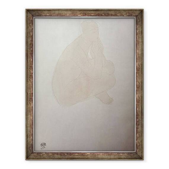 Tablou inramat - Auguste Rodin - Femeie sezand cu Legged - - Roveli