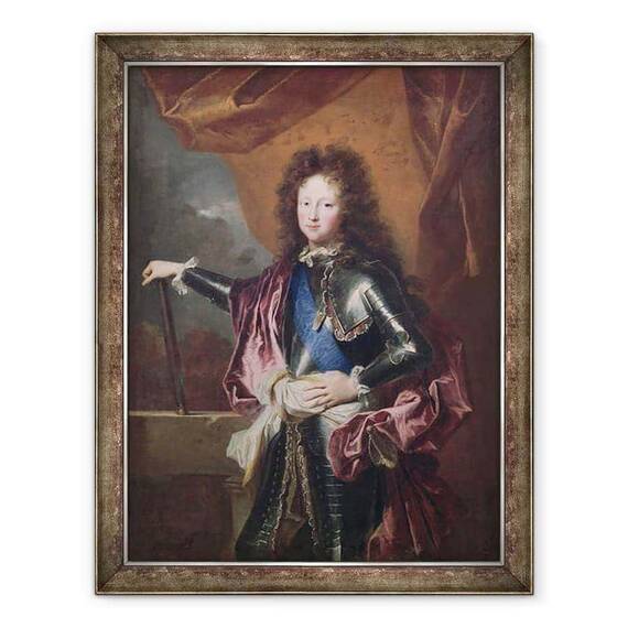 Tablou inramat - Hyacinthe Francois Rigaud - Portret De Philippe II 1674-1723 Duce de Chartres ca Baiat - - Roveli
