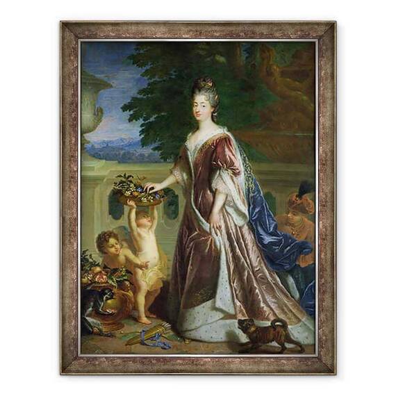 Tablou inramat - Francois de Troy - Ducesa de Maine 1676-1753 - - Roveli