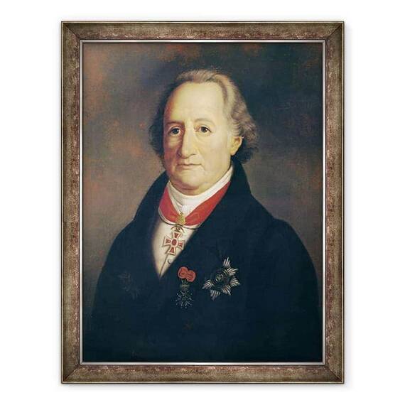 Tablou inramat - Heinrich Cristoph - Portretul lui Johann Wolfgang von Goethe 1749-1832 Cu Decoratiuni - - Roveli