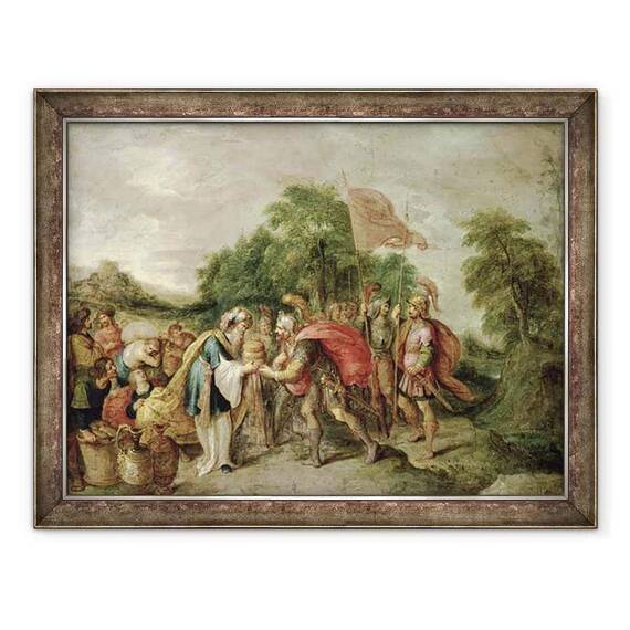 Tablou inramat - Frans II Francken - intalnirea lui Avraam si a lui Melchizedek - - Roveli