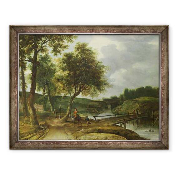 Tablou inramat - Roelandt Roghman - Un peisaj impadurit - - Roveli