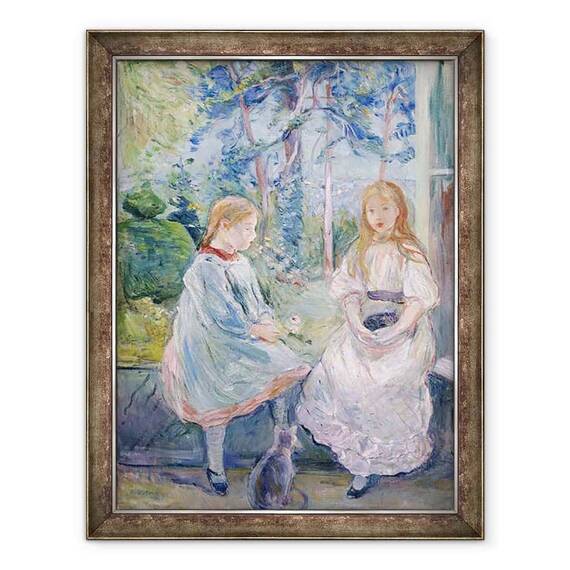 Tablou inramat - Berthe Morisot - Fete tinere la fereastra - - Roveli
