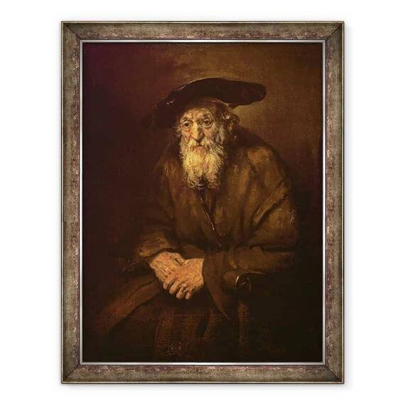 Tablou inramat - Rembrandt Harmensz van Rijn - Portretul unui Vechi Evreu - - Roveli