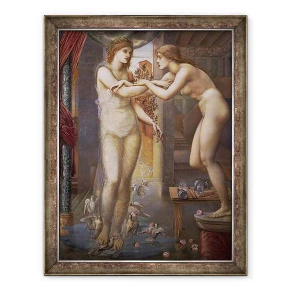 Tablou inramat - Edward Coley Burne-Jones - Pygmalion si imaginea, Godhead Focurile - - Roveli
