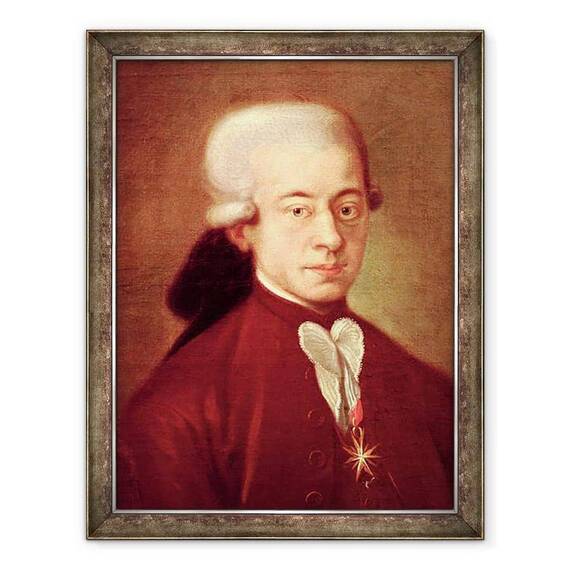 Tablou inramat - Scoala Italiana - Portret De Wolfgang Amadeus Mozart - - Roveli