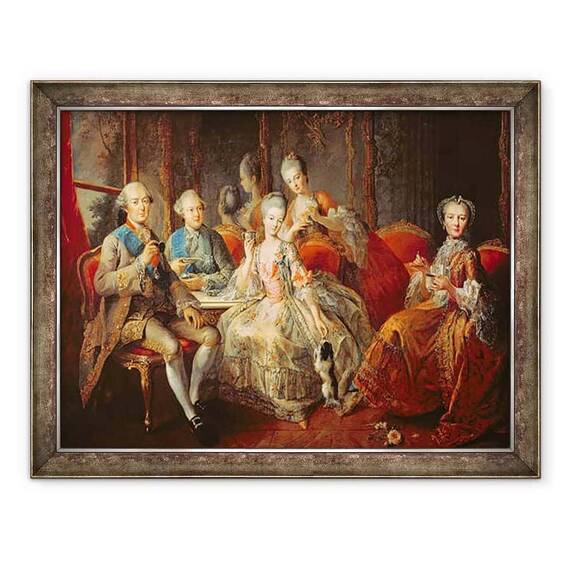Tablou inramat - Jean Baptiste Charpentier - Familia Penthievre sau Cupa de Ciocolata - - Roveli